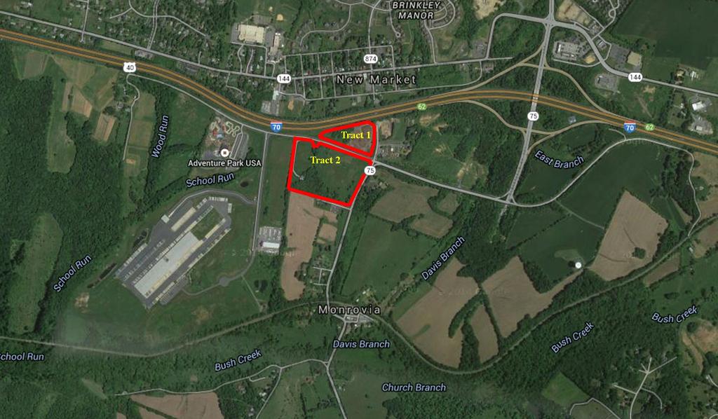 4 acres of commercial land may be subdivided or used as a single parcel Ability to reach Baltimore Beltway (I-695) within 40 minutes and I-270 in Frederick within 10 minutes PRESENTING Location: