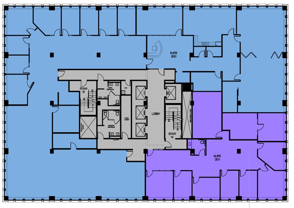 FLOOR PLAN - 3 RD FLOOR Available - Suite 301 Floor/Suite SF ± Configuration Lease Rate