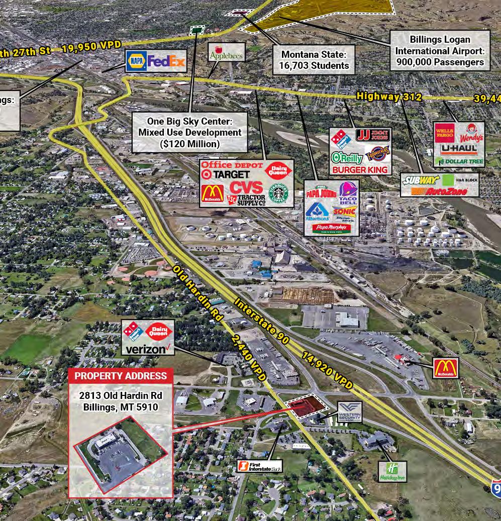INVESTMENT HIGHLIGHTS Burger King in Billings, Montana The Largest City in the State Recently Renovated Asset Received Burger King 20/20 Remodel in 2015 More than 17 Years Remaining on Absolute Net