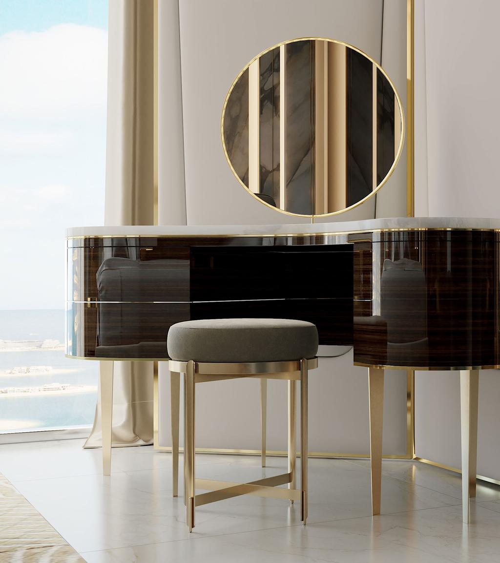 Interiors THE COUTURE LIFESTYLE Elevated living at its best. The penthouse offers a first-class luxurious sanctuary with uninterrupted views of the waterfront and Dubai s spectacular skyline.