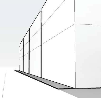 Minor Facade Modulation: 2 deep x 5 wide recess or 2 setback of building plane from primary building facade.