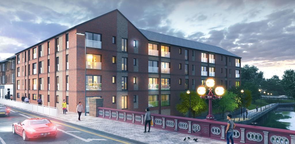 02 Rising from the bank of the White Cart River and against the backdrop of the iconic Abercorn Bridge, Riverside Walk is a brand new development in the historic market town of Paisley; a town with