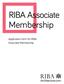 RIBA Associate Membership. Application form for RIBA Associate Membership
