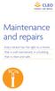 Maintenance and repairs