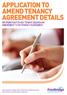 APPLICATION TO AMEND TENANCY AGREEMENT DETAILS