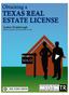 Obtaining a Texas Real Estate License Judon Fambrough Senior Lecturer and Attorney at Law