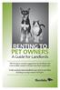 RENTING TO PET OWNERS