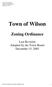 Town of Wilson Zoning Ordinance