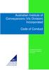 Australian Institute of Conveyancers (Vic Division) Incorporated. Code of Conduct