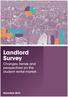 Landlord Survey. Changes, trends and perspectives on the student rental market.