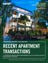 RECENT APARTMENT TRANSACTIONS. LANCE COULSON PERSONAL REAL ESTATE CORPORATION Executive Vice President
