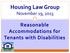 Housing Law Group November 19, Reasonable Accommodations for Tenants with Disabilities