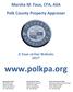 Marsha M. Faux, CFA, ASA Polk County Property Appraiser. A Tour of Our Website