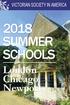 VICTORIAN SOCIETY IN AMERICA 2018 SUMMER SCHOOLS. London Chicago Newport