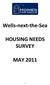 Wells-next-the-Sea HOUSING NEEDS SURVEY