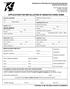 APPLICATION FOR INSTALLATION OF MANUFACTURED HOME