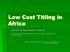 Low Cost Titling in Africa
