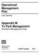 Operational Management Plan. Appendix M To Park Management Shoreline Management Plan. Lake Barkley. US Army Corps of Engineers