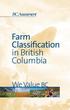 Farm Classification in British Columbia