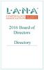 2016 Board of Directors. Directory