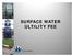 SURFACE WATER ULTILITY FEE CITY OF WASECA