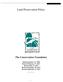 Land Preservation Policy. The Conservation Foundation