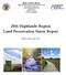 2016 Highlands Region Land Preservation Status Report