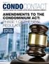 AMENDMENTS TO THE CONDOMINIUM ACT:
