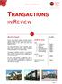 TRANSACTIONS IN REVIEW. About This Report FEB Inside this Issue