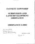 FANNETT TOWNSHIP SUBDIVISION AND LAND DEVELOPMENT ORDINANCE