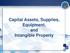 Capital Assets, Supplies, Equipment, and Intangible Property