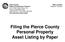 Filing the Pierce County Personal Property Asset Listing by Paper