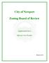 City of Newport. Zoning Board of Review