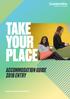TAKE YOUR PLACE ACCOMMODATION GUIDE 2018 ENTRY