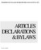 WAREBROOK VILLAGE HOMEOWNERS ASSOCIATION, INC. ARTICLES DECLARATIONS & BYLAWS