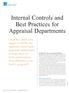 Internal Controls and Best Practices for Appraisal Departments