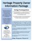 Heritage Property Owner Information Package