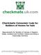 Checkmate Consumer Code for Builders of Homes for Sale