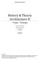 History & Theory Architecture II