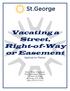 Vacating a Street, Right-of-Way or Easement
