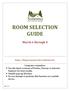 ROOM SELECTION GUIDE