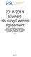 Student Housing License Agreement San José State University University Housing Services Division of Student Affairs