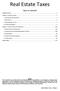 Real Estate Taxes TABLE OF CONTENTS