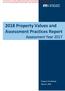 2018 Property Values and Assessment Practices Report Assessment Year 2017