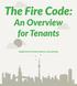 The Fire Code: An Overview for Tenants FEDERATION OF METRO TENANTS ASSOCIATIONS