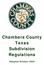 Chambers County Texas Subdivision Regulations