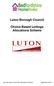 Luton Borough Council. Choice Based Lettings Allocations Scheme