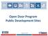 Open Door Program Public Development Sites
