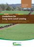 Guidelines for Long-term Land Leasing
