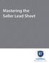 Mastering the Seller Lead Sheet